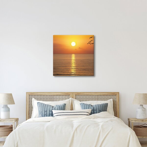 Obraz - Západ slunce nad oceánem (30x30 cm)