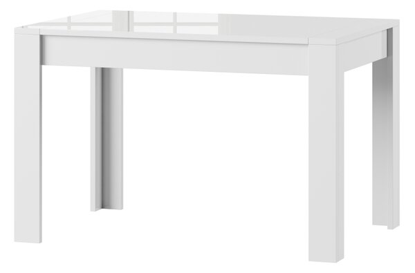 Jídelní stůl rozkládací - SIRIUS, 120x80, lesklá bílá