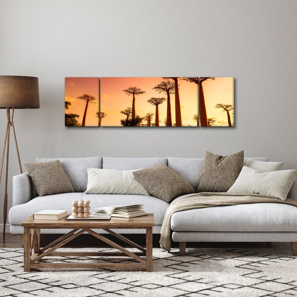 Obraz - Západ slunce v uličce Baobab (170x50 cm)