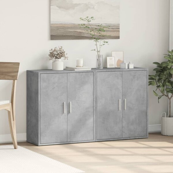 Příborníky 2 ks betonově šedé 60 x 31 x 70 cm kompozitní dřevo 3276542