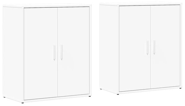 Příborníky 2 ks bílé 60 x 31 x 70 cm kompozitní dřevo 3276539