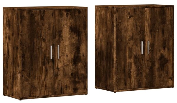 Příborníky 2 ks kouřový dub 60 x 31 x 70 cm kompozitní dřevo 3276543