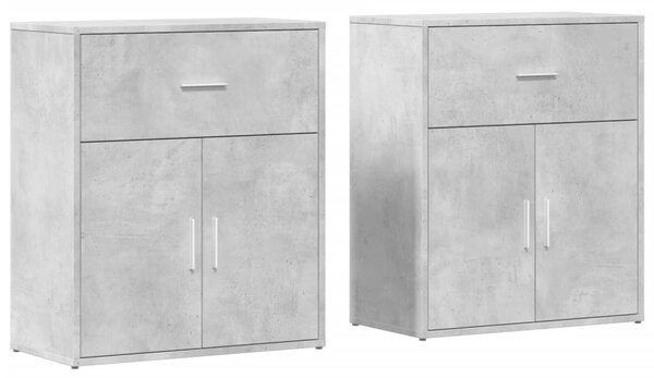 Příborníky 2 ks betonově šedé 60 x 31 x 70 cm kompozitní dřevo 3276549