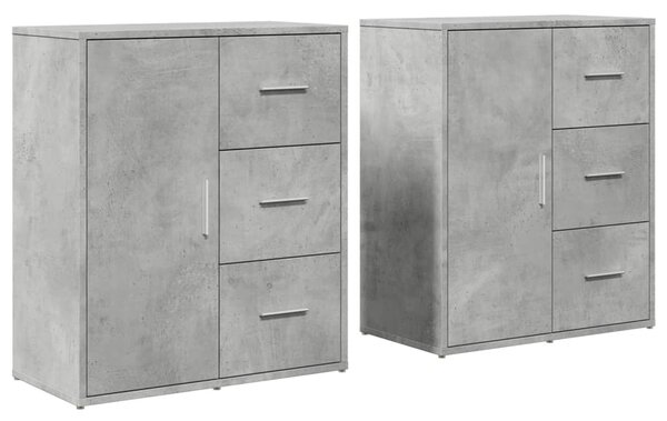 Příborníky 2 ks betonově šedé 60 x 31 x 70 cm kompozitní dřevo 3276556