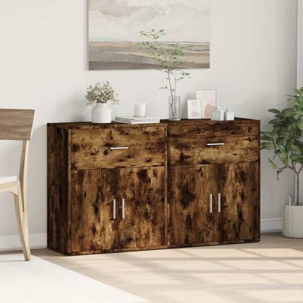 Příborníky 2 ks kouřový dub 60 x 31 x 70 cm kompozitní dřevo 3276550