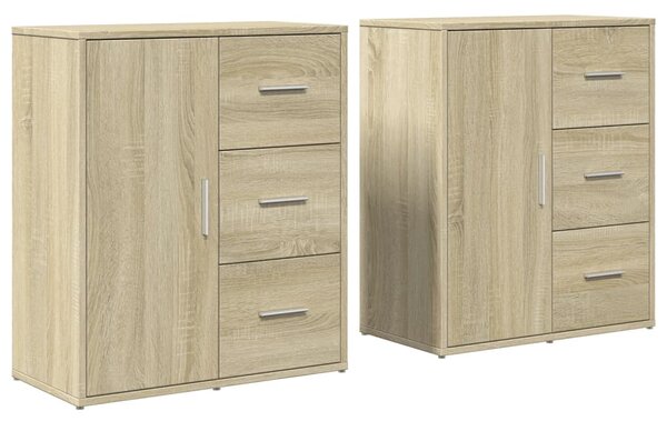 Příborníky 2 ks dub sonoma 60 x 31 x 70 cm kompozitní dřevo 3276555