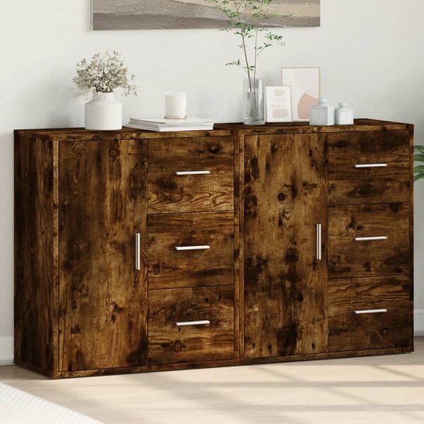 Příborníky 2 ks kouřový dub 60 x 31 x 70 cm kompozitní dřevo 3276557