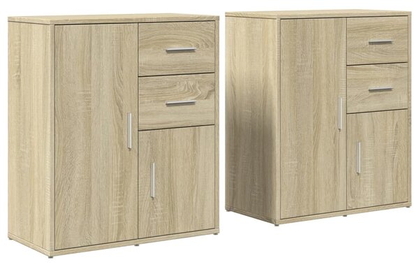 Příborníky 2 ks dub sonoma 60 x 31 x 70 cm kompozitní dřevo 3276562