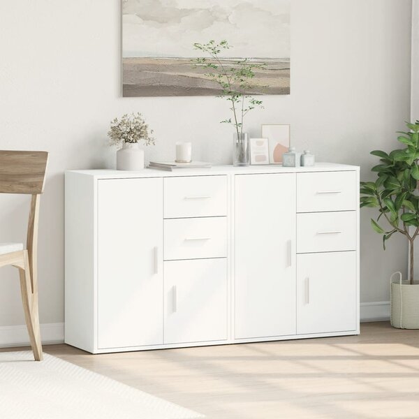 Příborníky 2 ks bílé 60 x 31 x 70 cm kompozitní dřevo 3276560