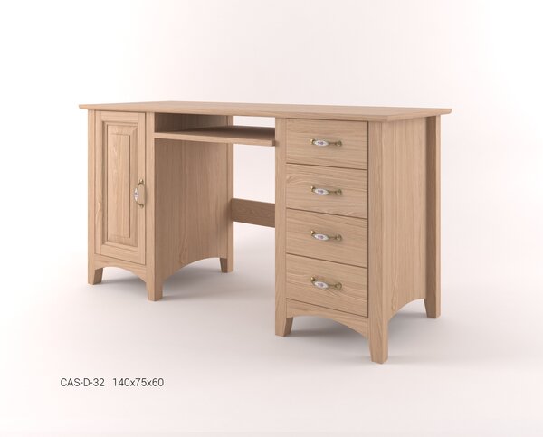 Stylový dubový psací stůl velký CASTELLO D32