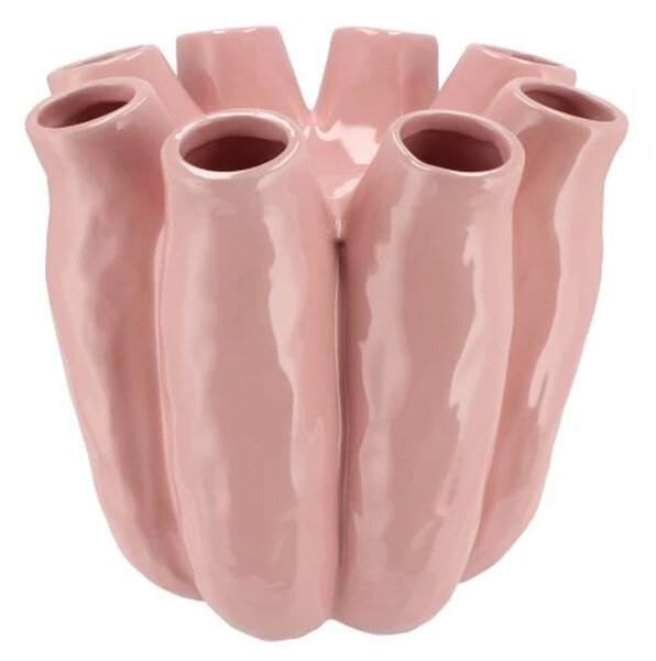 Růžová keramická váza Luna Tube Pink - Ø 24*24 cm - daan kromhout