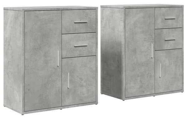 Příborníky 2 ks betonově šedé 60 x 31 x 70 cm kompozitní dřevo 3276563