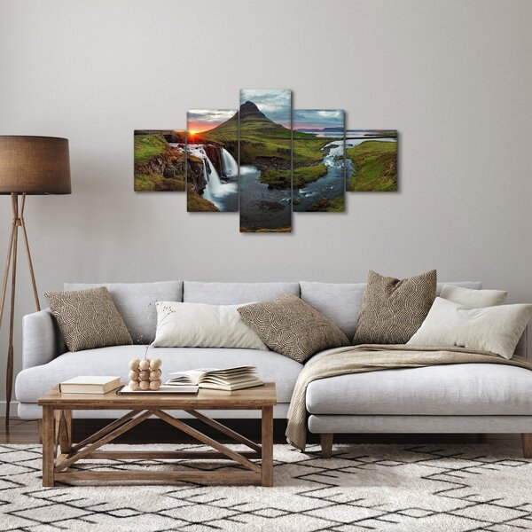 Obraz - Kirkjufell při západu slunce (125x70 cm)