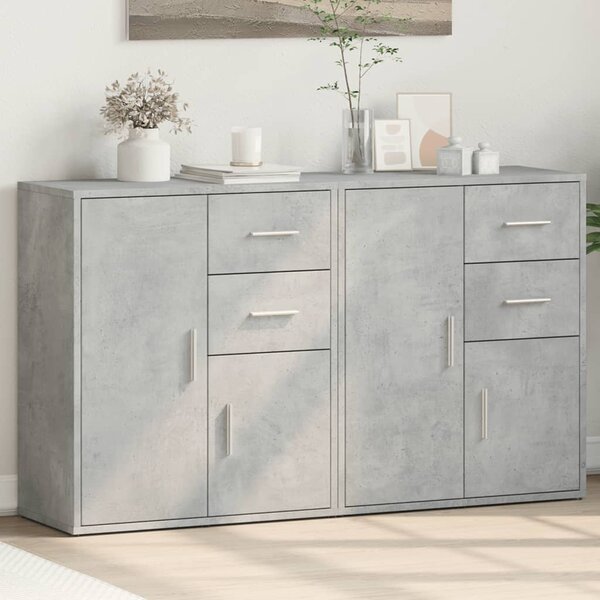 Příborníky 2 ks betonově šedé 60 x 31 x 70 cm kompozitní dřevo 3276563