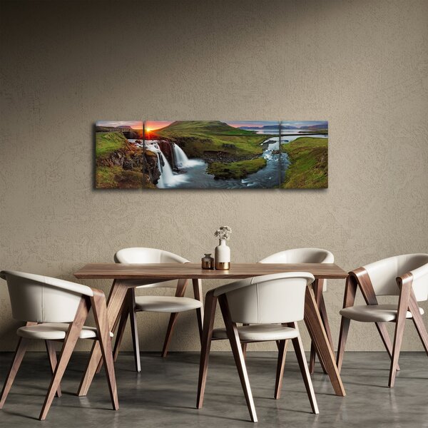 Obraz - Kirkjufell při západu slunce (170x50 cm)