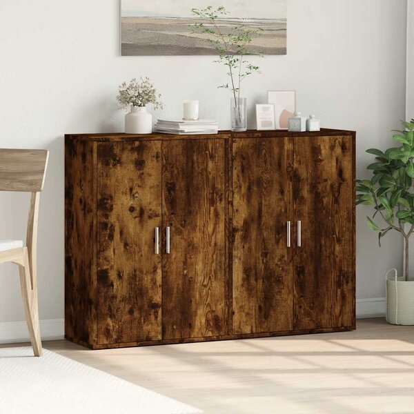 Příborníky 2 ks kouřový dub 60 x 31 x 84 cm kompozitní dřevo 3276571