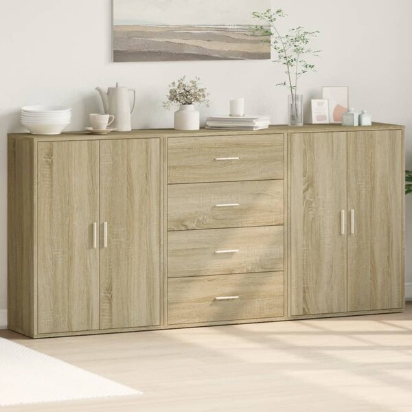 Příborníky 3 ks dub sonoma 60 x 31 x 84 cm kompozitní dřevo 3276576