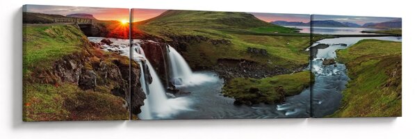 Obraz - Kirkjufell při západu slunce (170x50 cm)