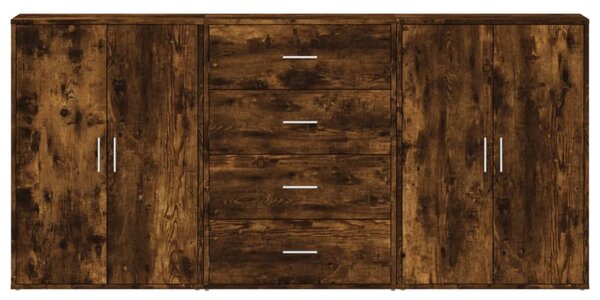 Příborníky 3 ks kouřový dub 60 x 31 x 84 cm kompozitní dřevo 3276578