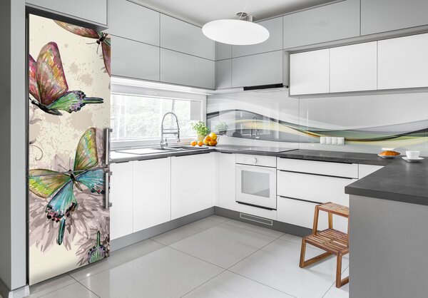 Nálepka fototapeta lednička Barevní motýli FridgeStick-70x190-f-90122536