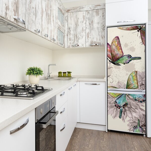 Nálepka fototapeta lednička Barevní motýli FridgeStick-70x190-f-90122536