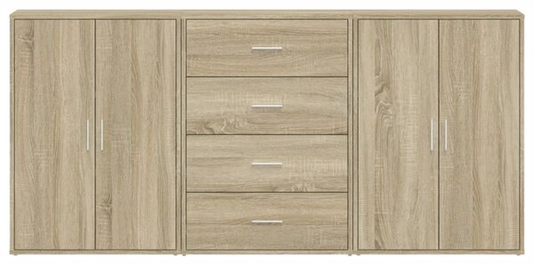 Příborníky 3 ks dub sonoma 60 x 31 x 84 cm kompozitní dřevo 3276576
