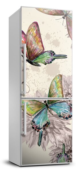 Nálepka fototapeta lednička Barevní motýli FridgeStick-70x190-f-90122536