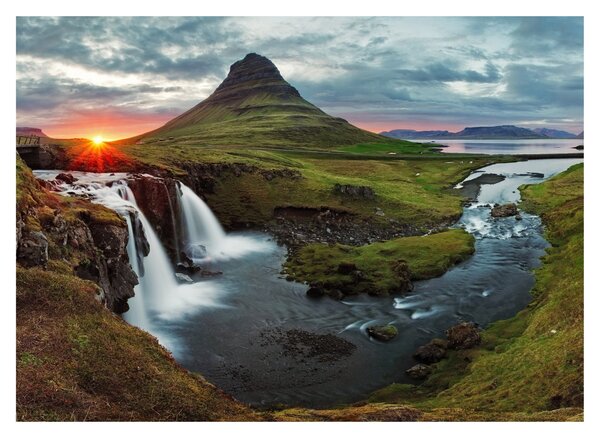 Obraz - Kirkjufell při západu slunce (70x50 cm)