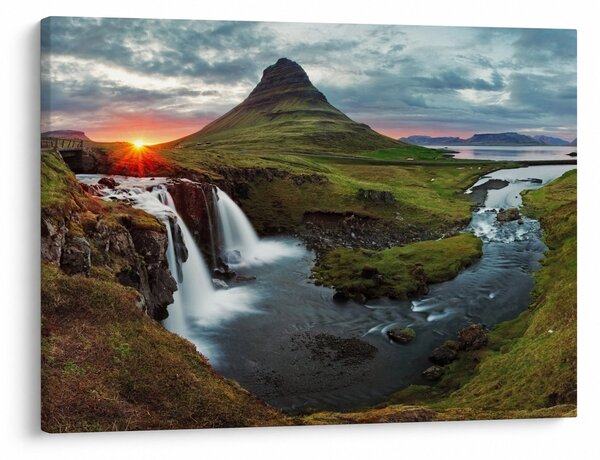 Obraz - Kirkjufell při západu slunce (70x50 cm)