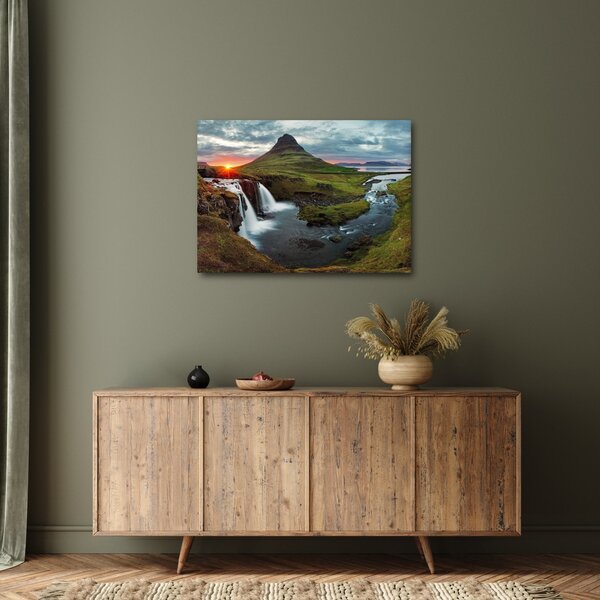 Obraz - Kirkjufell při západu slunce (70x50 cm)