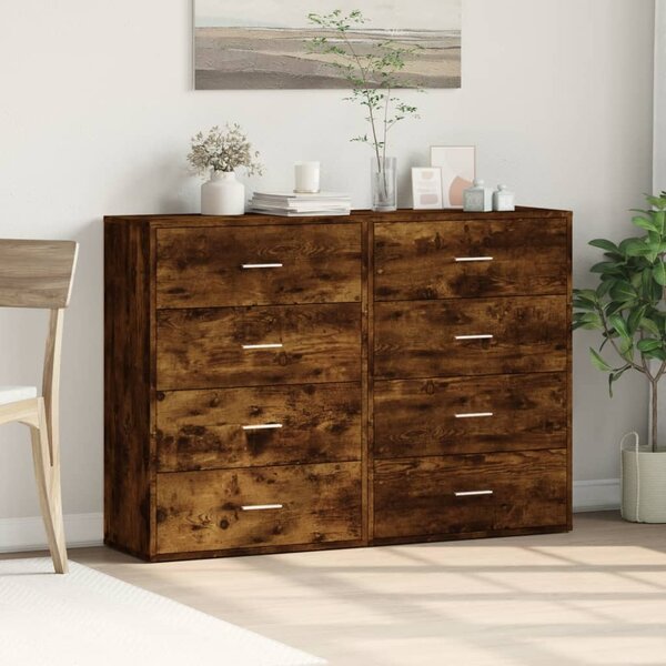 Příborníky 2 ks kouřový dub 60 x 31 x 84 cm kompozitní dřevo 3276585