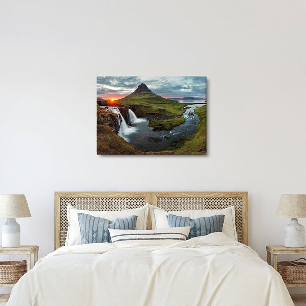 Obraz - Kirkjufell při západu slunce (70x50 cm)