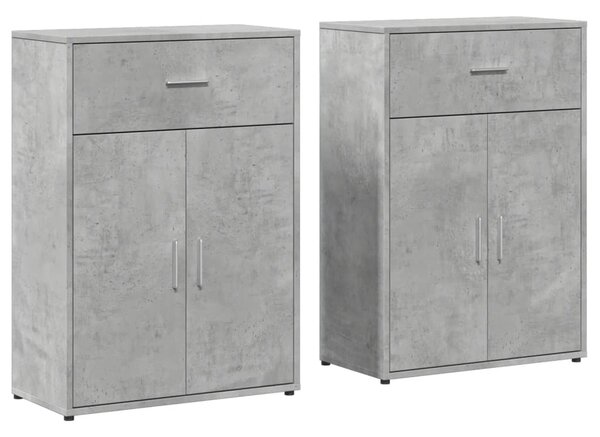 Příborníky 2 ks betonově šedé 60 x 30 x 84 cm kompozitní dřevo 3276598