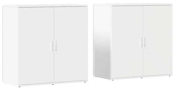 Příborníky 2 ks bílé 79 x 38 x 80 cm kompozitní dřevo 3276602