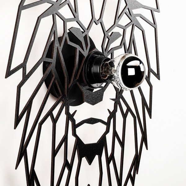 Opviq Nástěnná lampa Lion černá