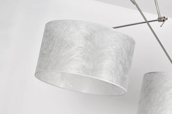 Závěsné designové svítidlo nad stůl Snap Duo Silver Look (LMD)