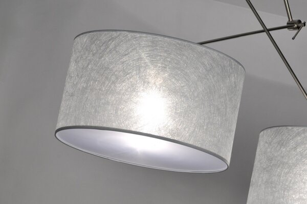 Závěsné designové svítidlo nad stůl Snap Duo Silver Look (LMD)