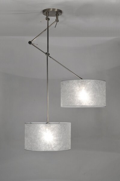 Závěsné designové svítidlo nad stůl Snap Duo Silver Look (LMD)