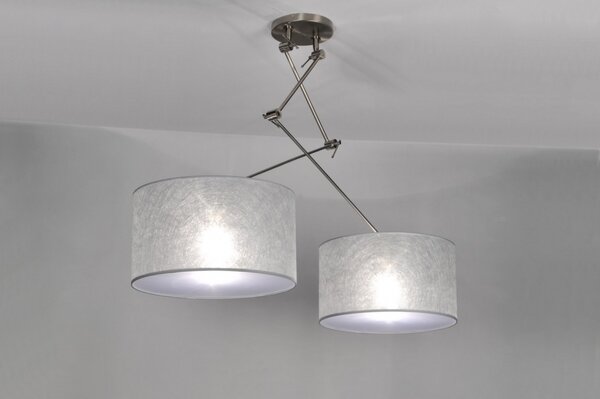 Závěsné designové svítidlo nad stůl Snap Duo Silver Look (LMD)
