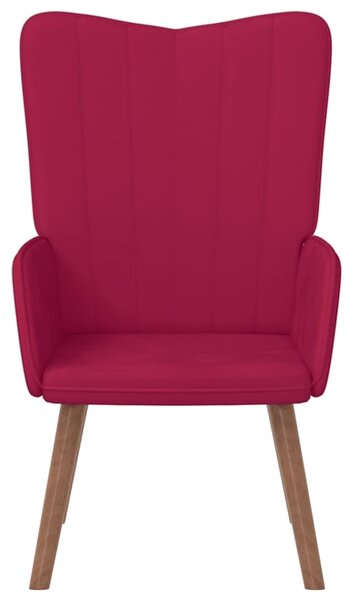 Relaxační křeslo vínové samet 327660