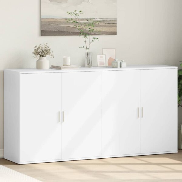 Příborníky 2 ks bílé 79 x 38 x 80 cm kompozitní dřevo 3276602