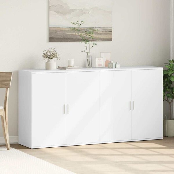 Příborníky 2 ks bílé 79 x 38 x 80 cm kompozitní dřevo 3276602