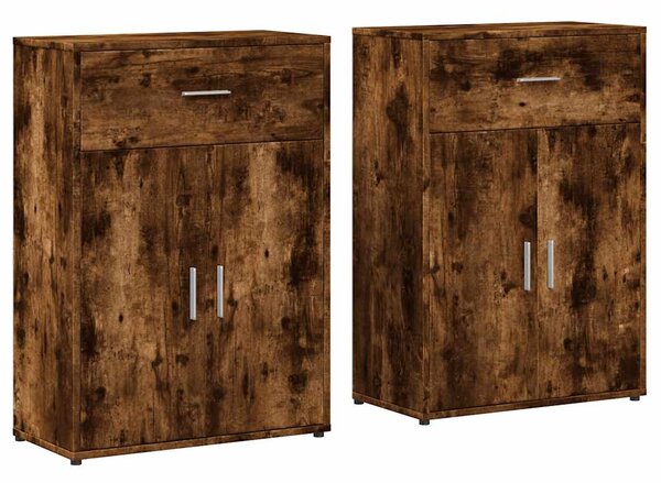 Příborníky 2 ks kouřový dub 60 x 30 x 84 cm kompozitní dřevo 3276599