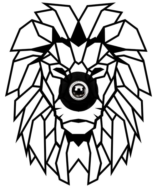 Opviq Nástěnná lampa Lion černá