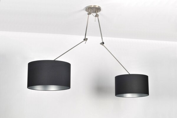 Závěsné designové svítidlo nad stůl Snap Duo Black (LMD)