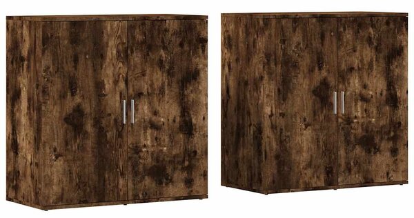 Příborníky 2 ks kouřový dub 79 x 38 x 80 cm kompozitní dřevo 3276606