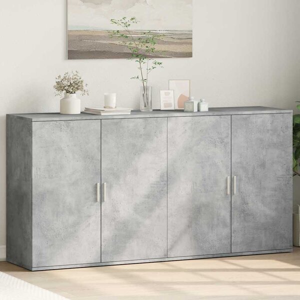Příborníky 2 ks betonově šedé 79 x 38 x 80 cm kompozitní dřevo 3276605