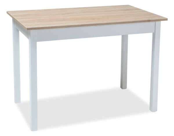 Jídelní stůl rozkládací - HORACY, 100x60, dub sonoma/bílá