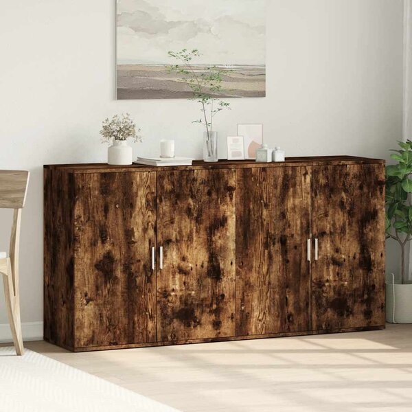 Příborníky 2 ks kouřový dub 79 x 38 x 80 cm kompozitní dřevo 3276606