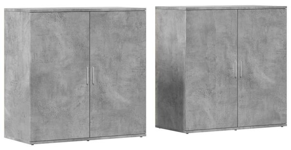 Příborníky 2 ks betonově šedé 79 x 38 x 80 cm kompozitní dřevo 3276605